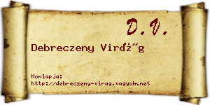 Debreczeny Virág névjegykártya
