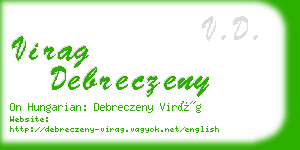 virag debreczeny business card